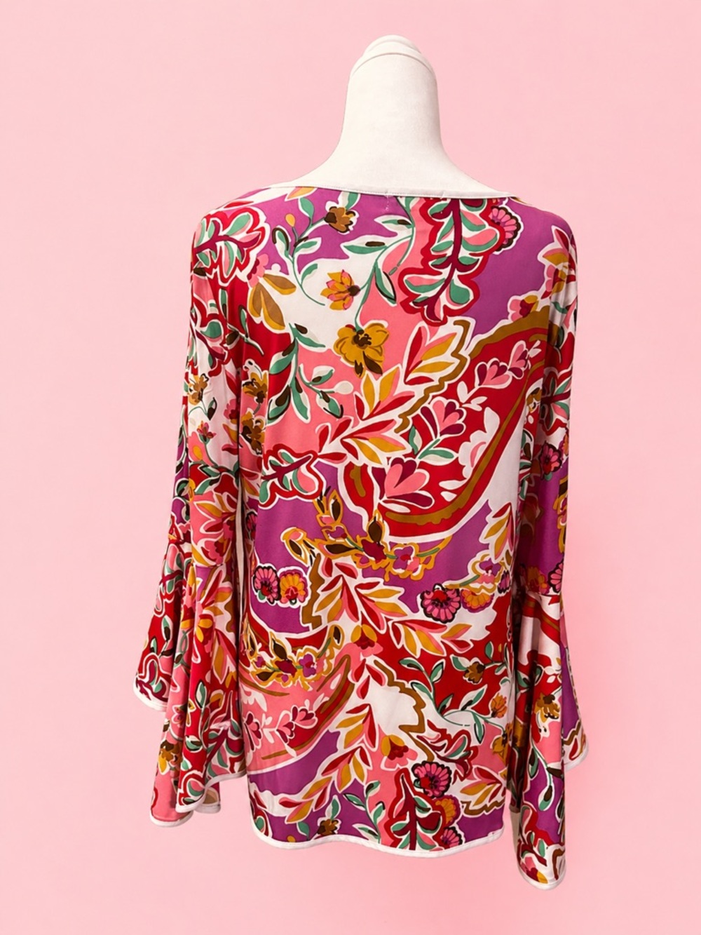 Sam & Jess Bold Floral Bell Sleeve Tunic Top NWT - Picture 5 of 6